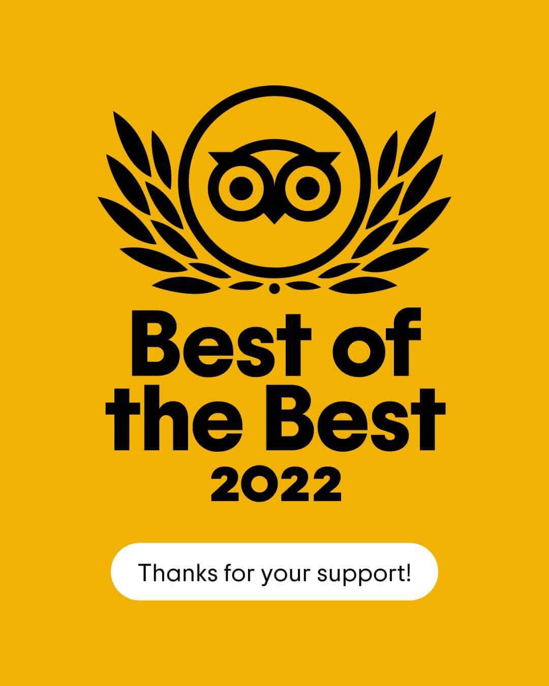 Trip Advisor Best of the Best 2022