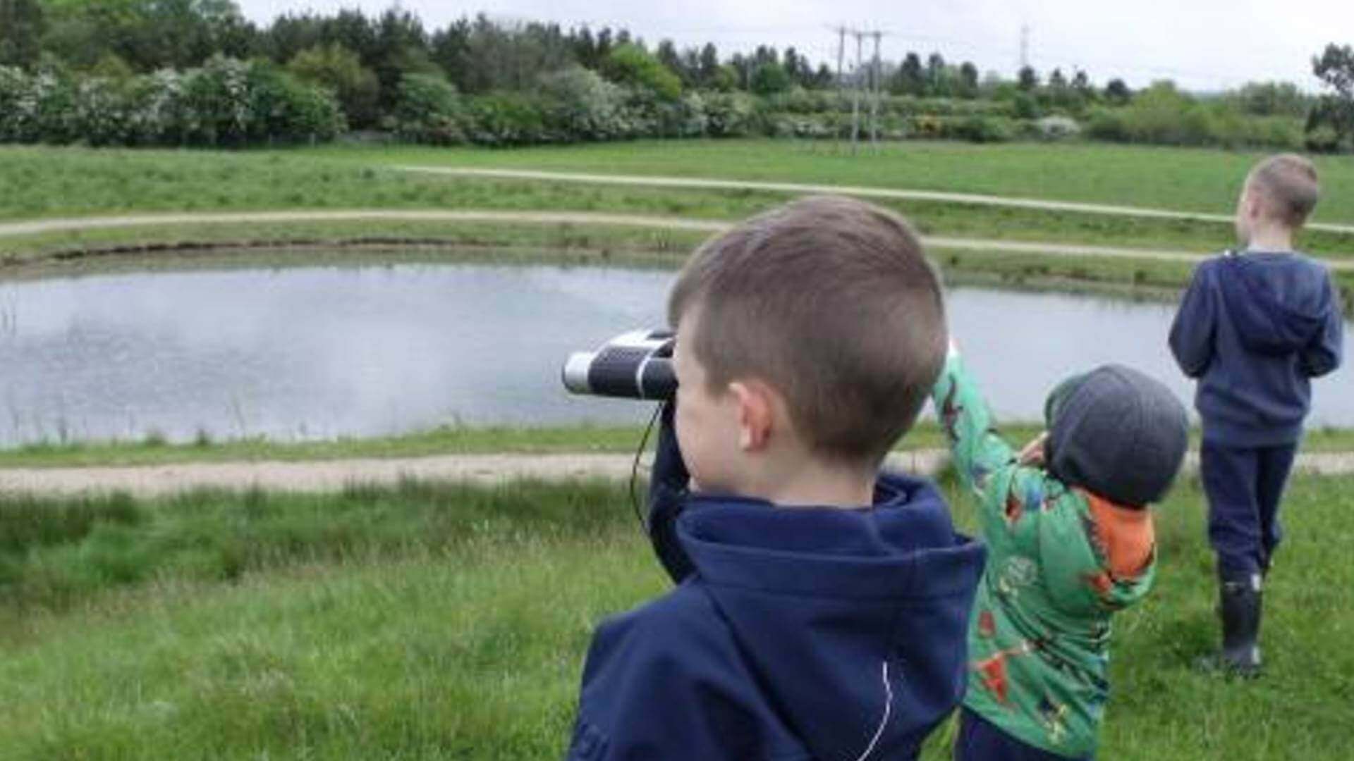 Children at Northumberlandia