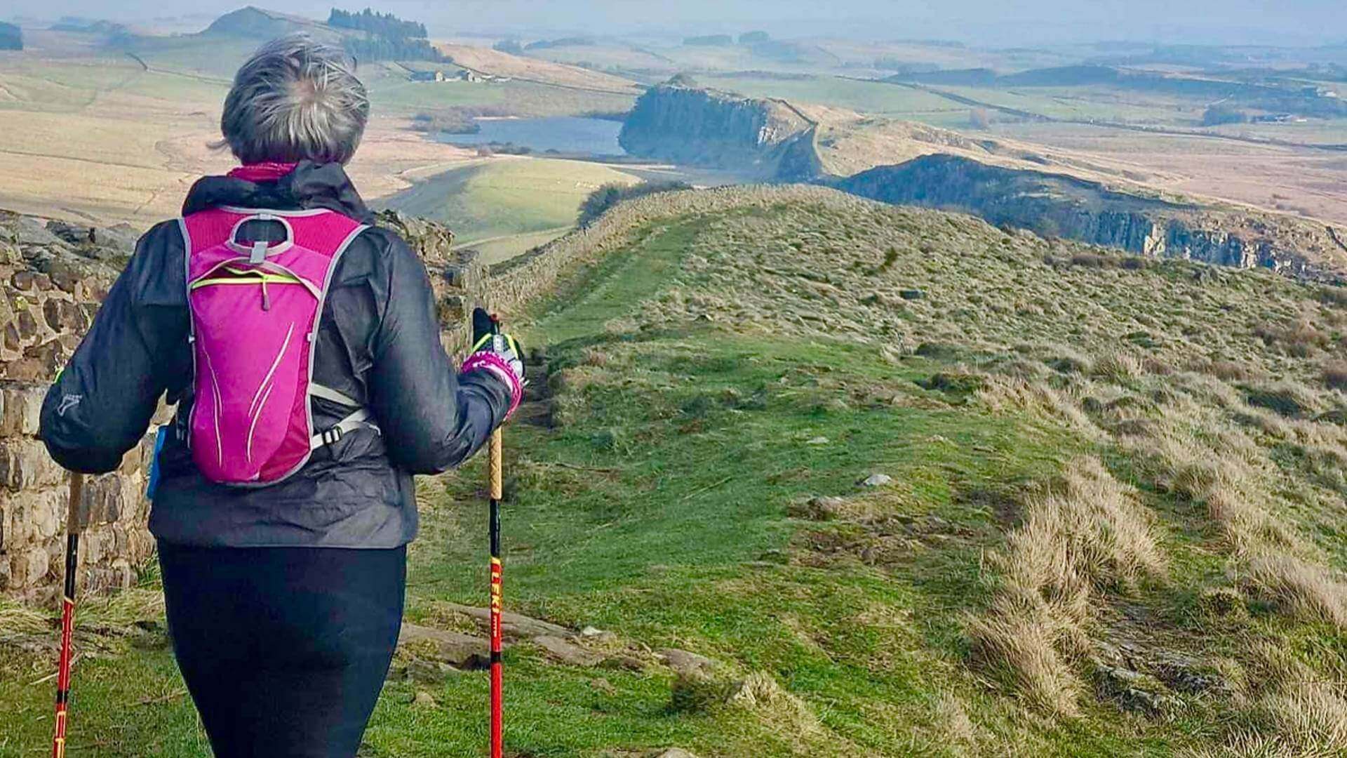 Women walking along Hadrian's Wall