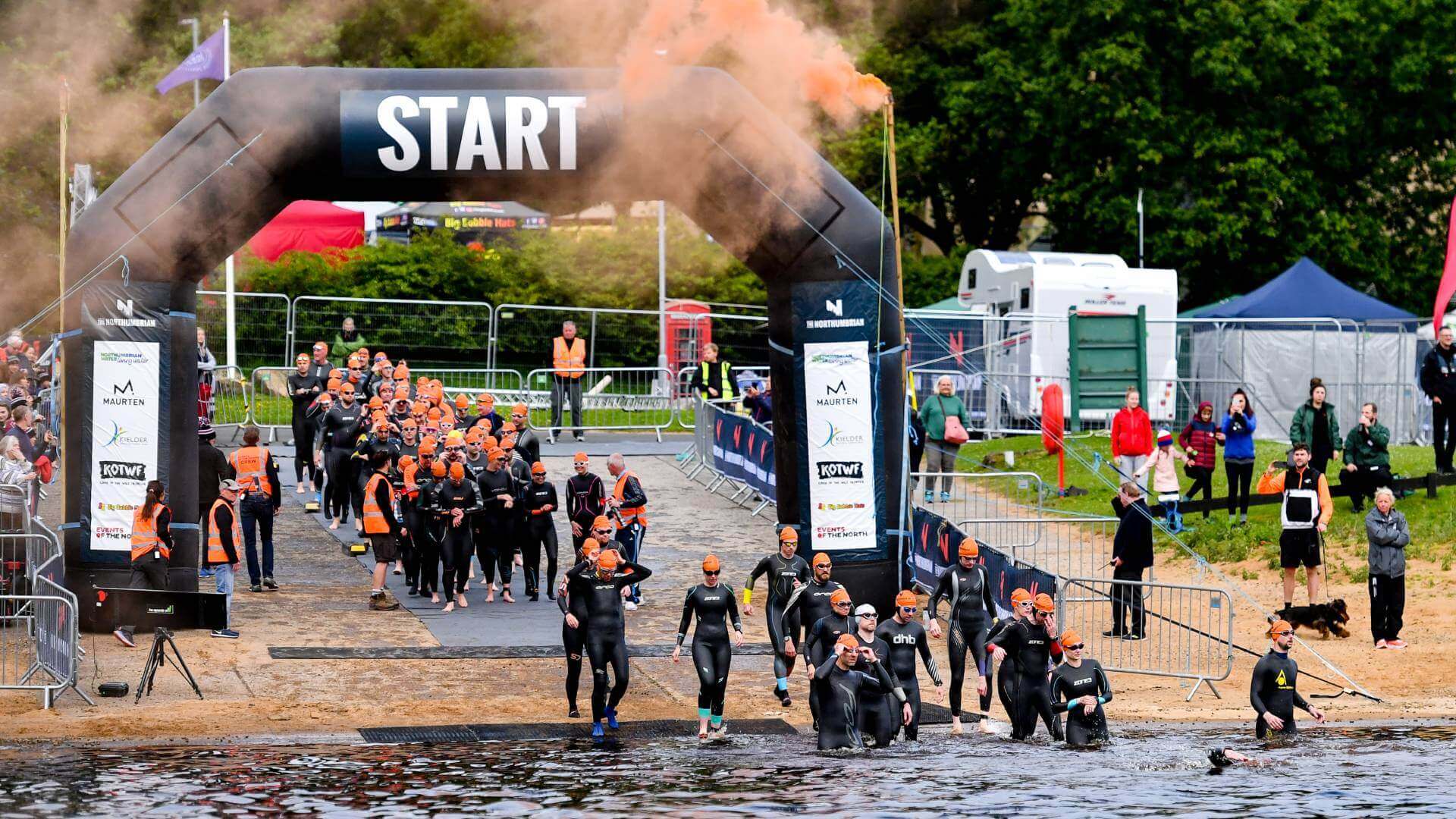 Triathlon event at Kielder Water and Forest Park