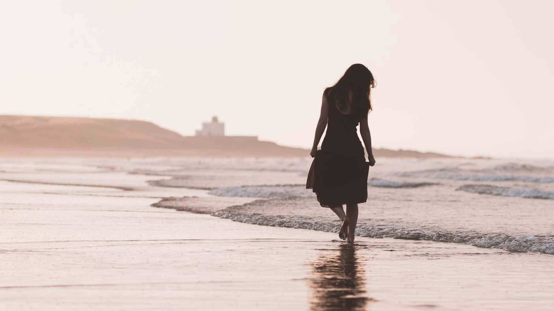 Strolling on the beach