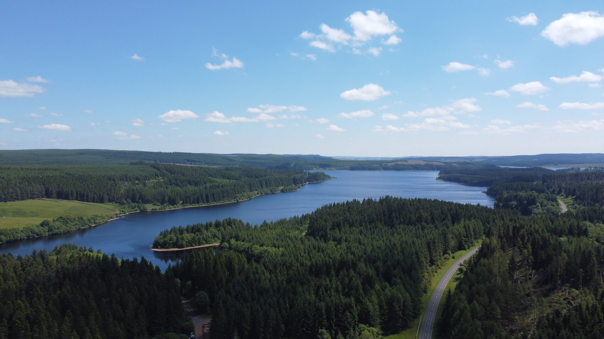 Drone shot of Lakeside