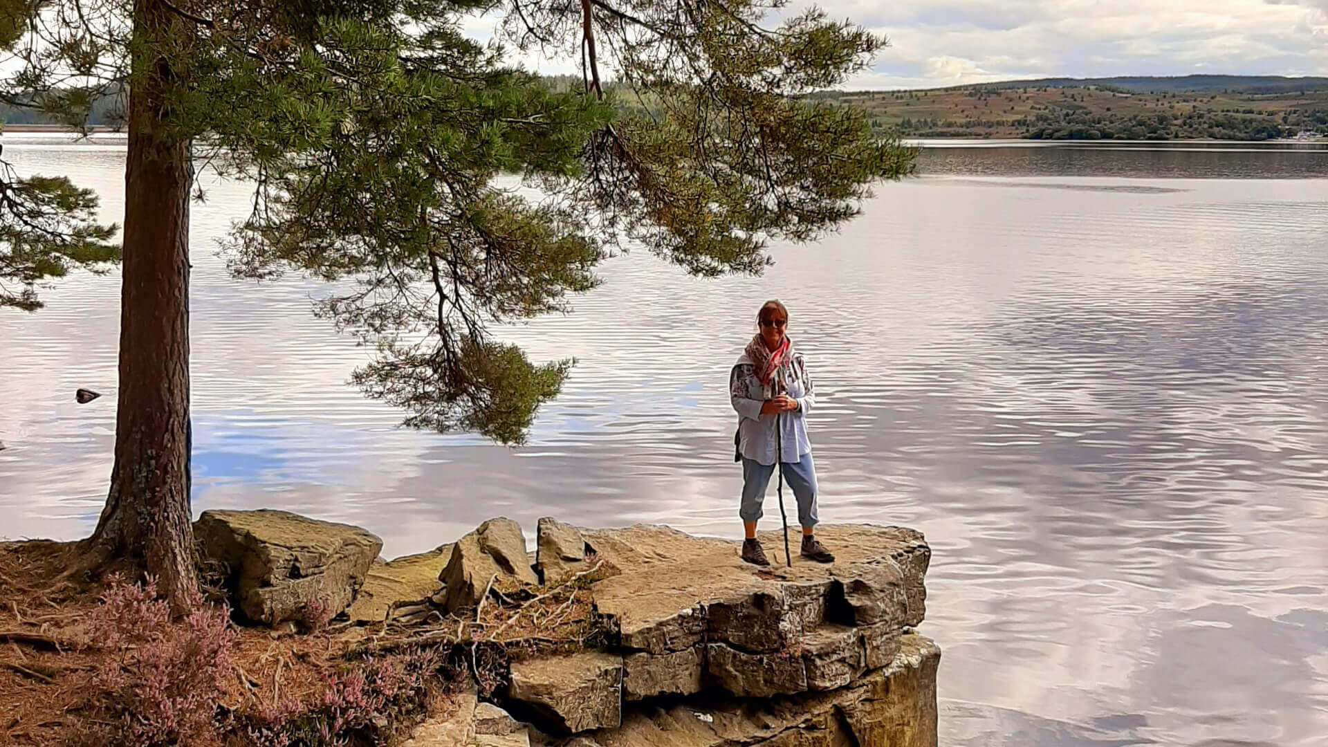 Visitor enjoying Kielder Water & Forest Park