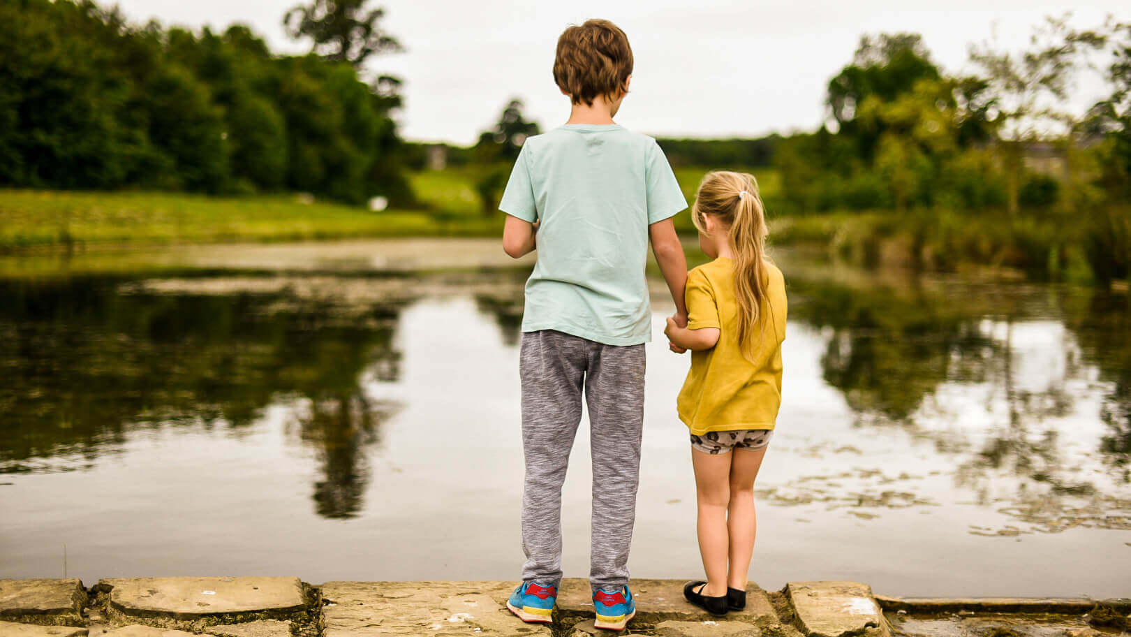 Children at Kirkharle in Northumberland