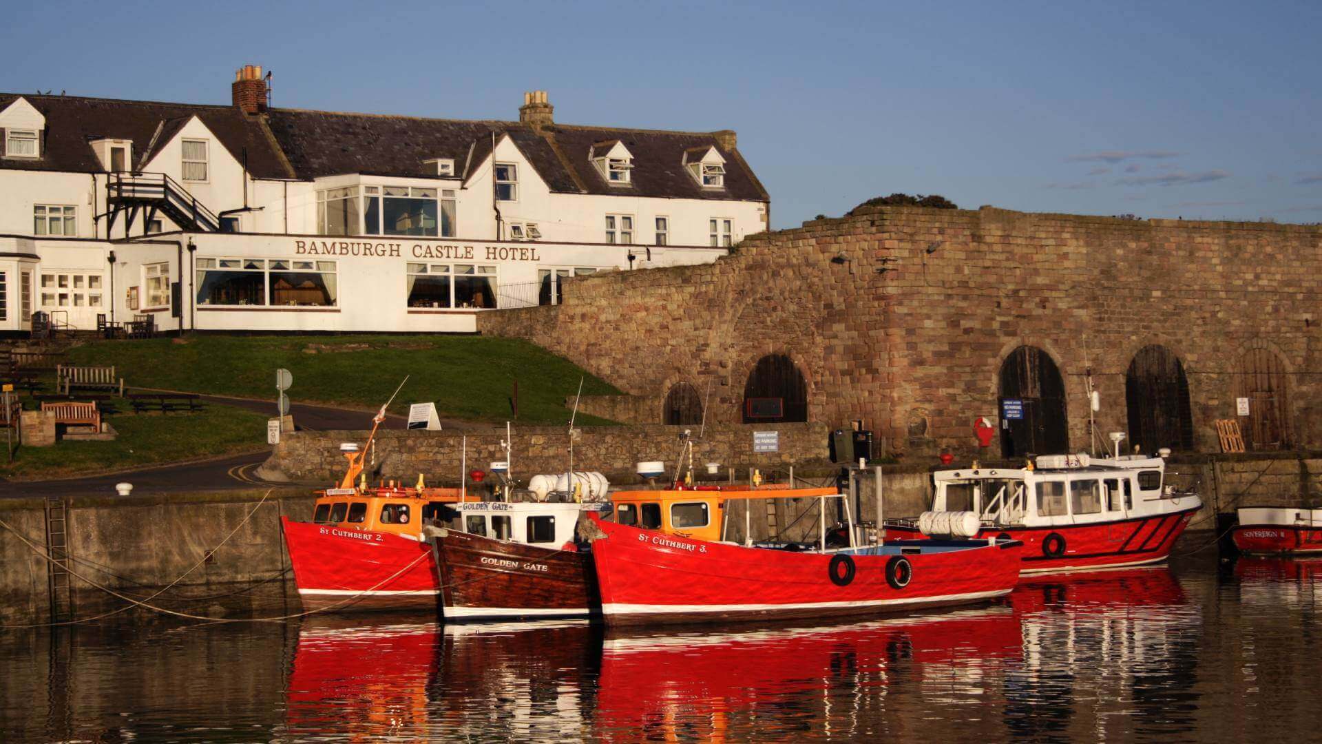 Seahouses village in Northumberland