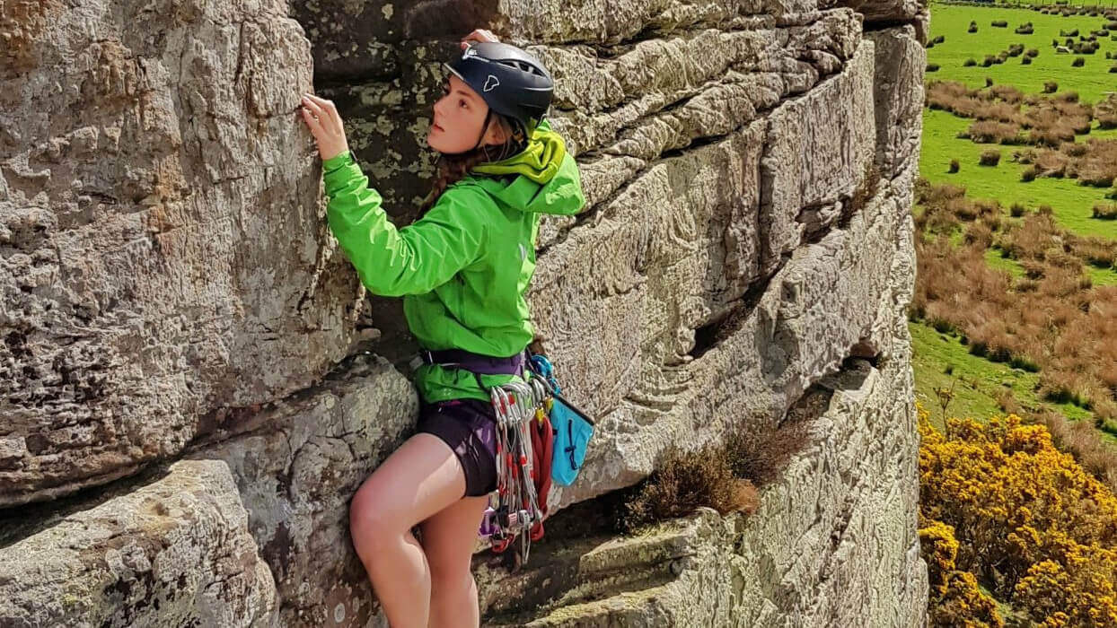 Rock climbing in Northumberland