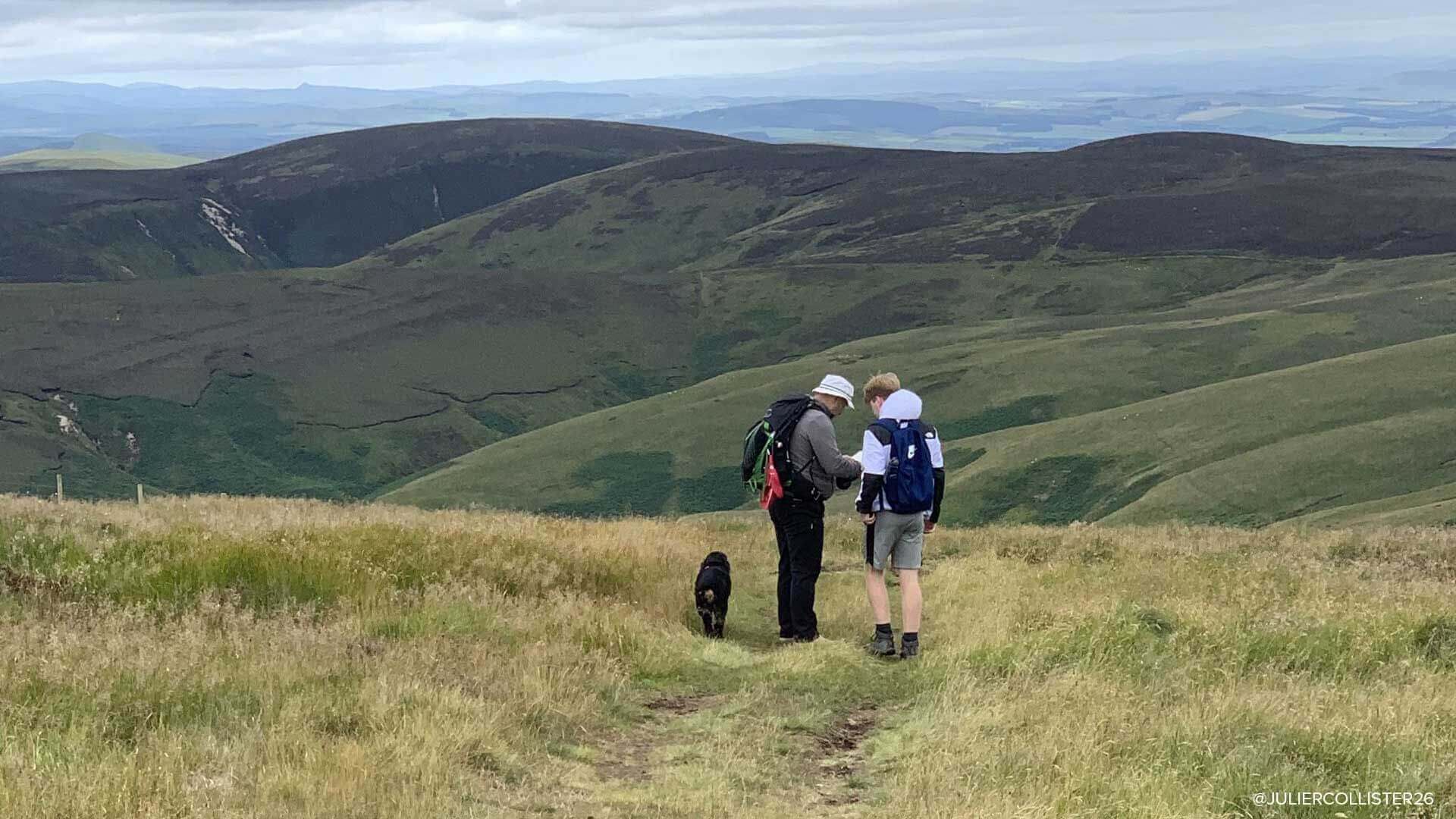 Family walking the Ravenber Way