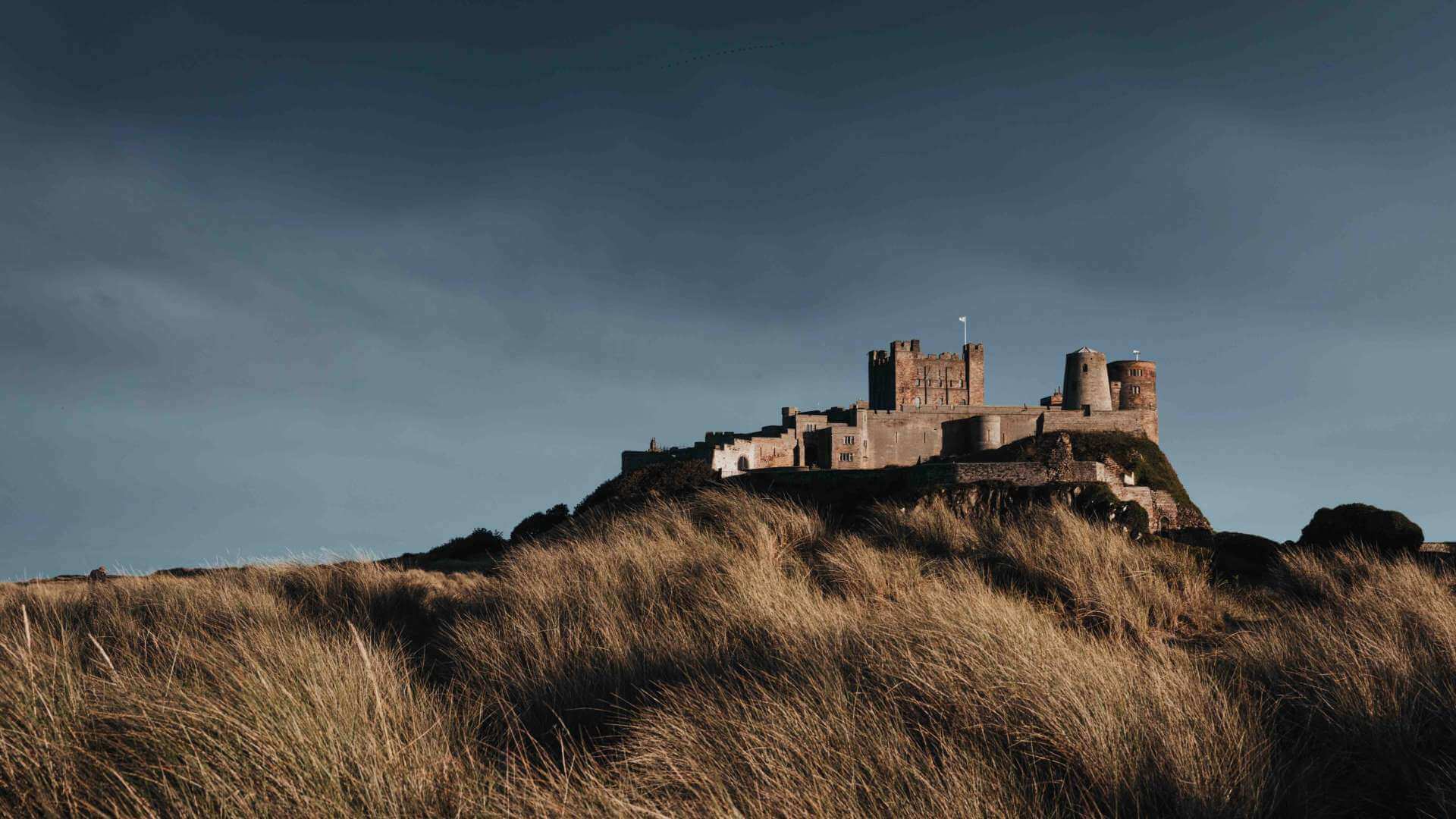 Bamburgh Castle from the beach