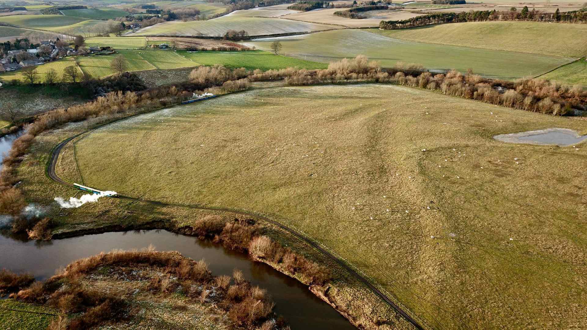 Heatherslaw Light Railway drone image