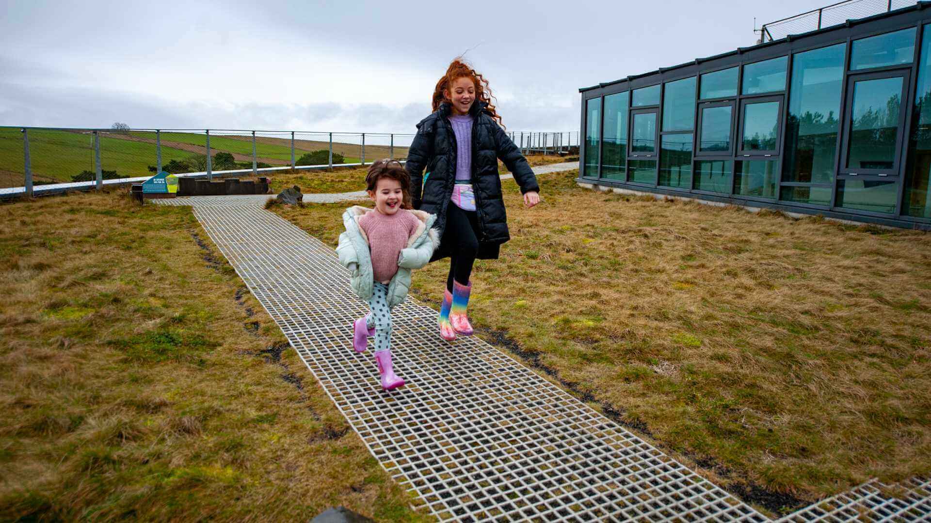 Kids explore outside space at The Sill