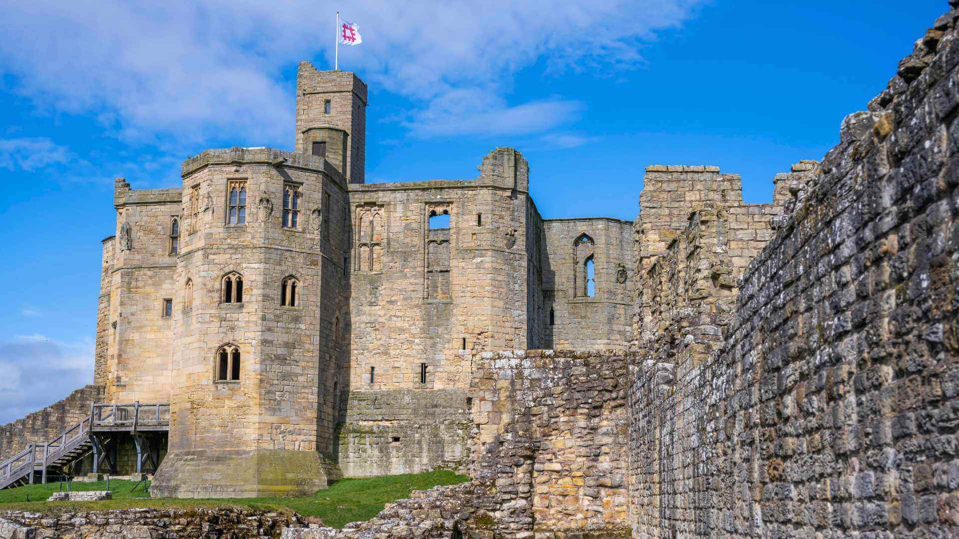 Warkworth Castle ruins