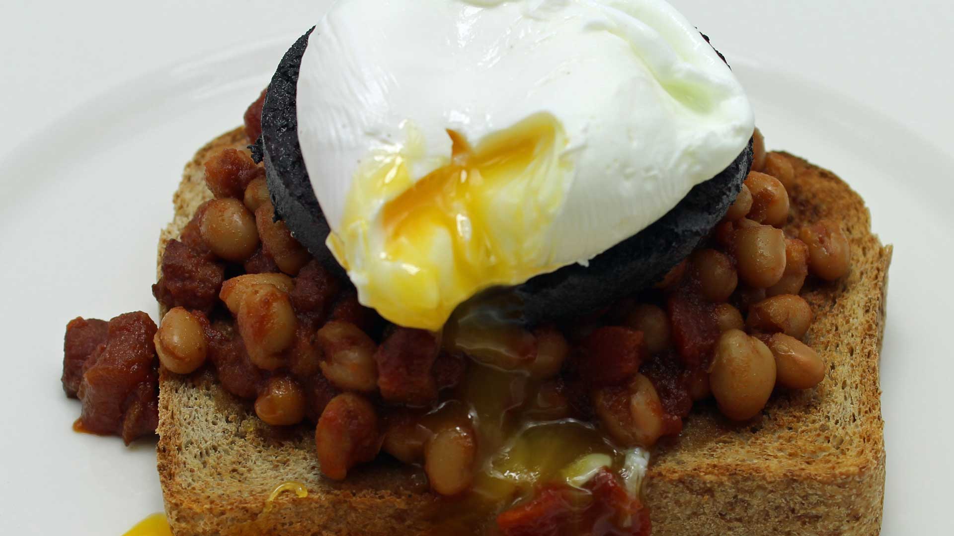 Homemade baked beans on toast