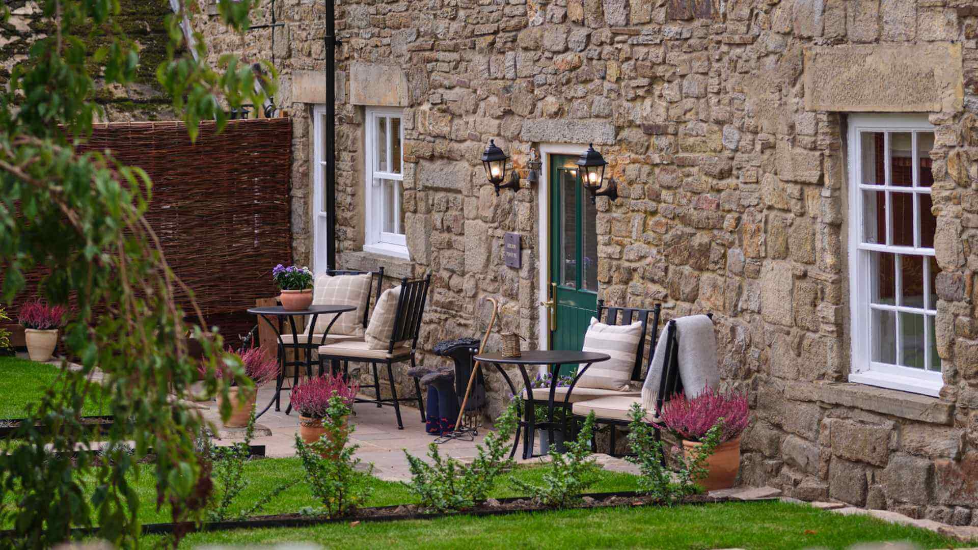 Garden rooms at Lord Crewe Arms