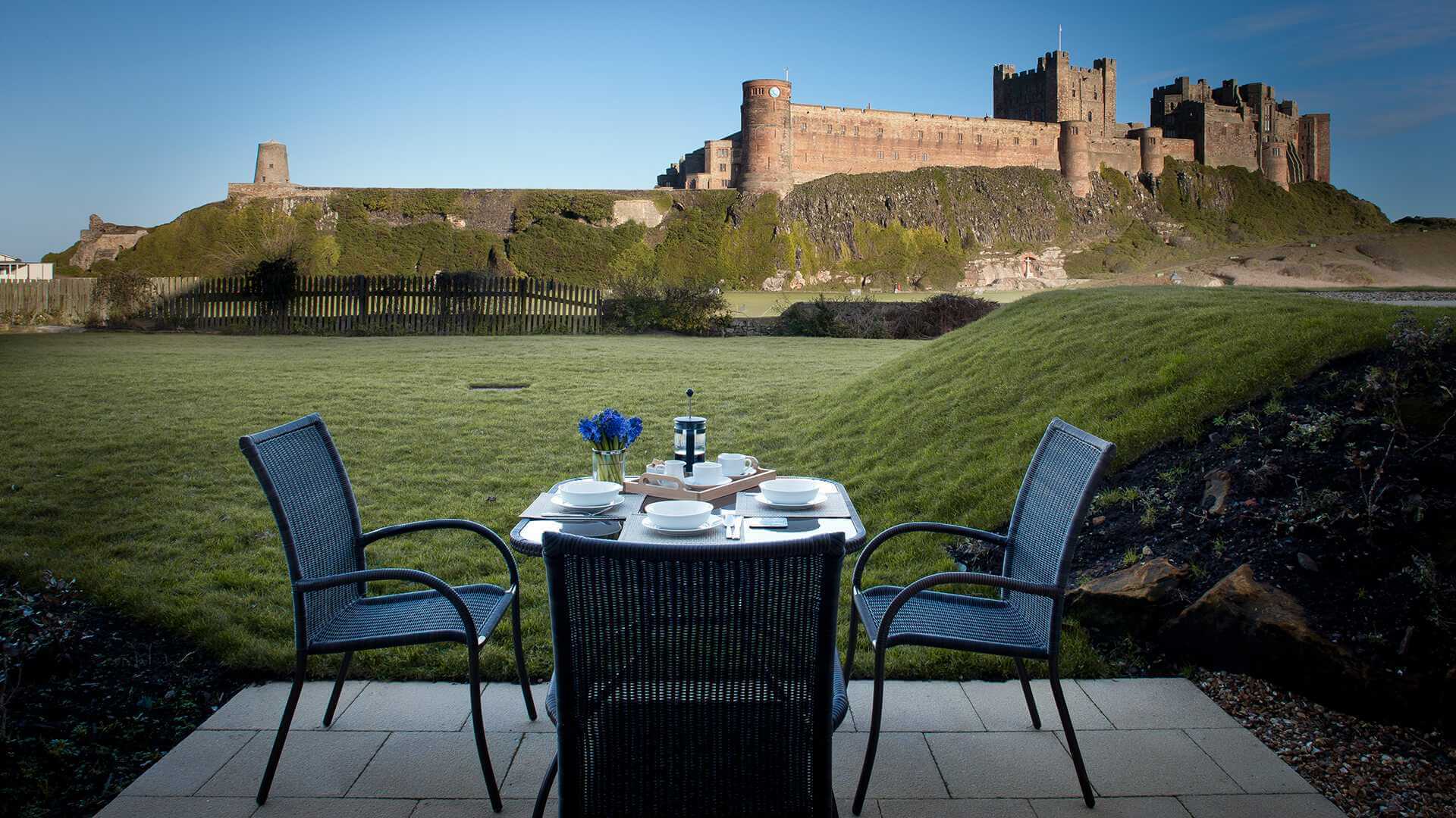 Room with a view of Bamburgh Castle