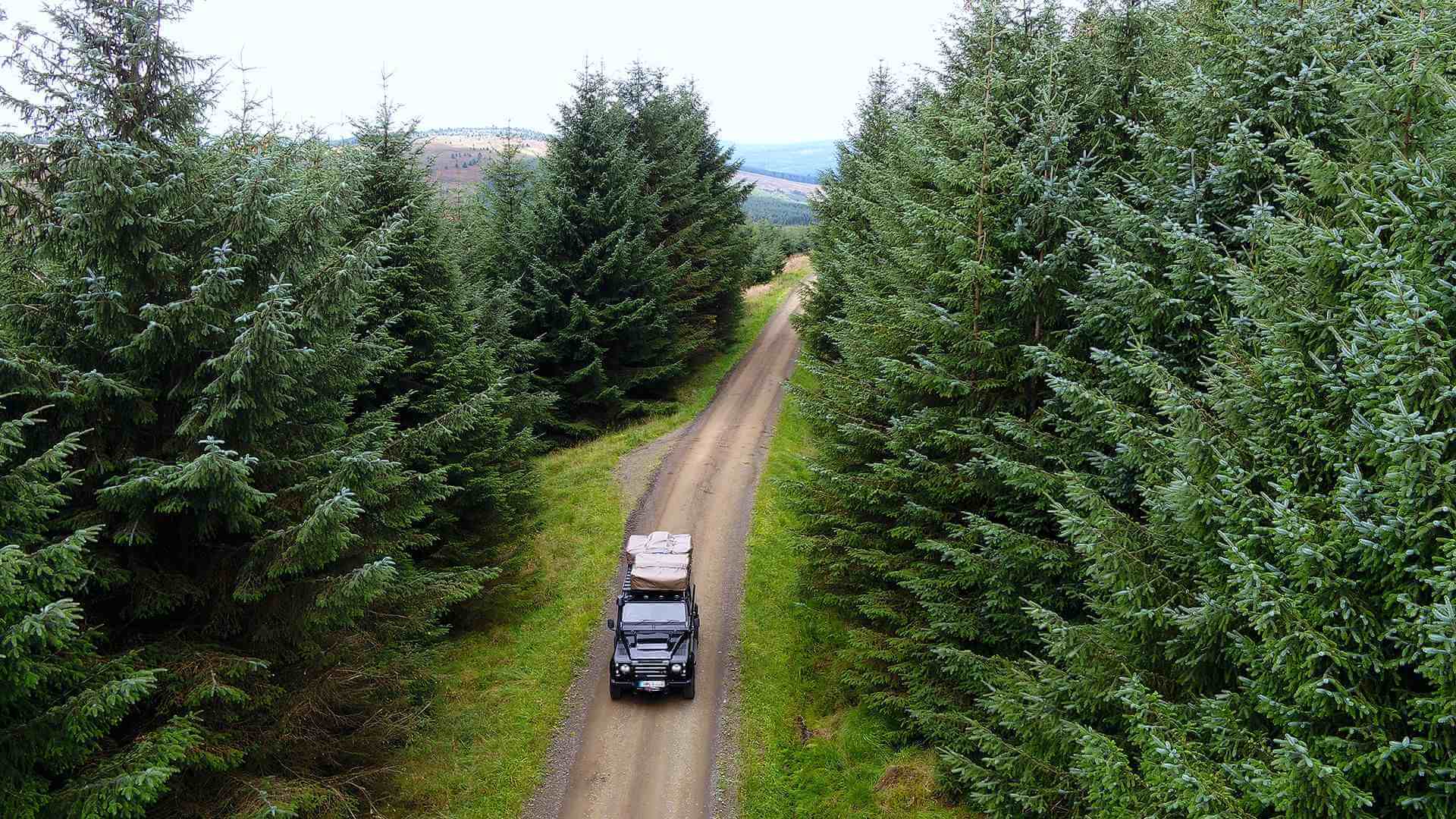 Kielder ariel of hire vehicle