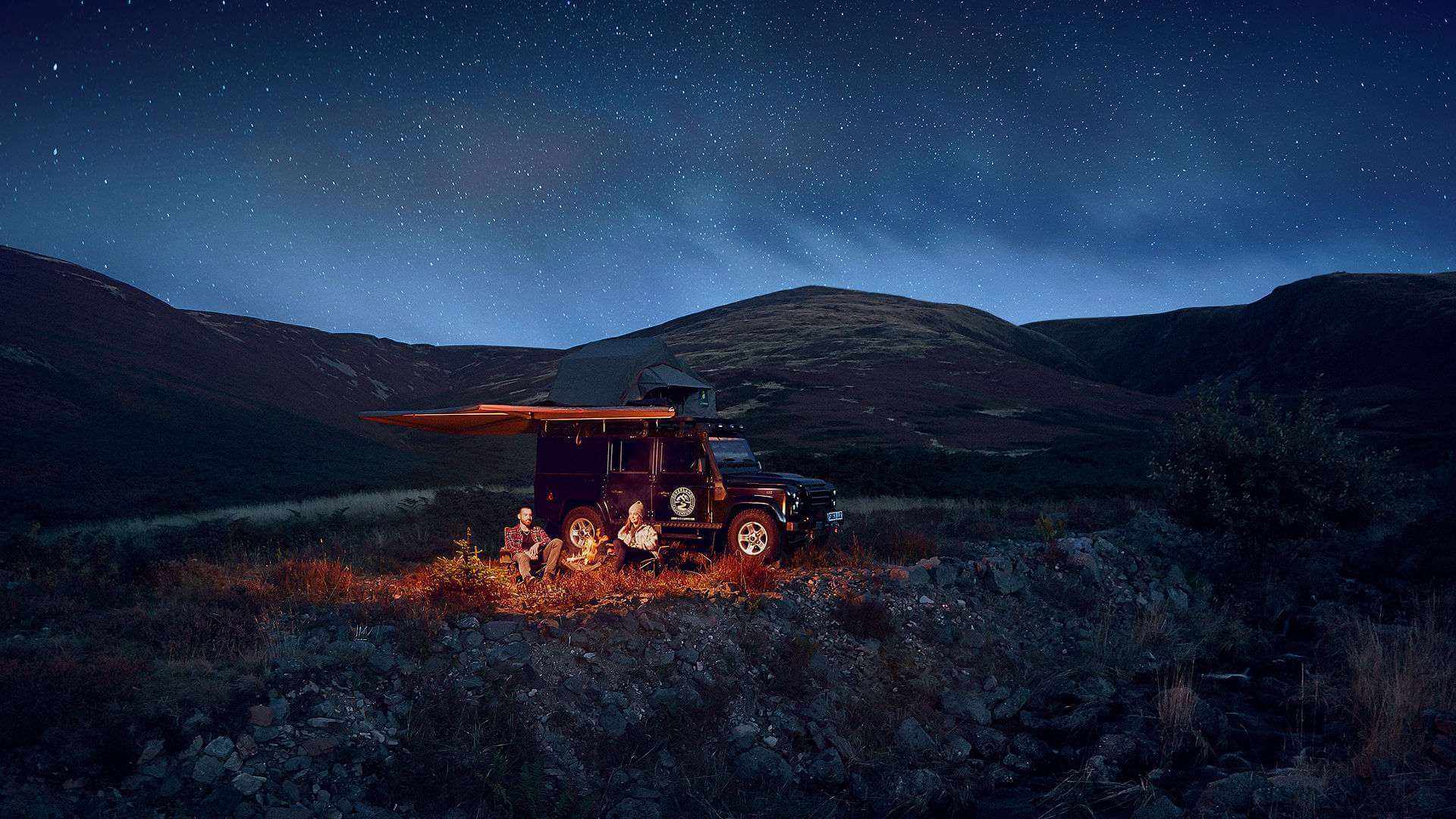 Camping under the stars