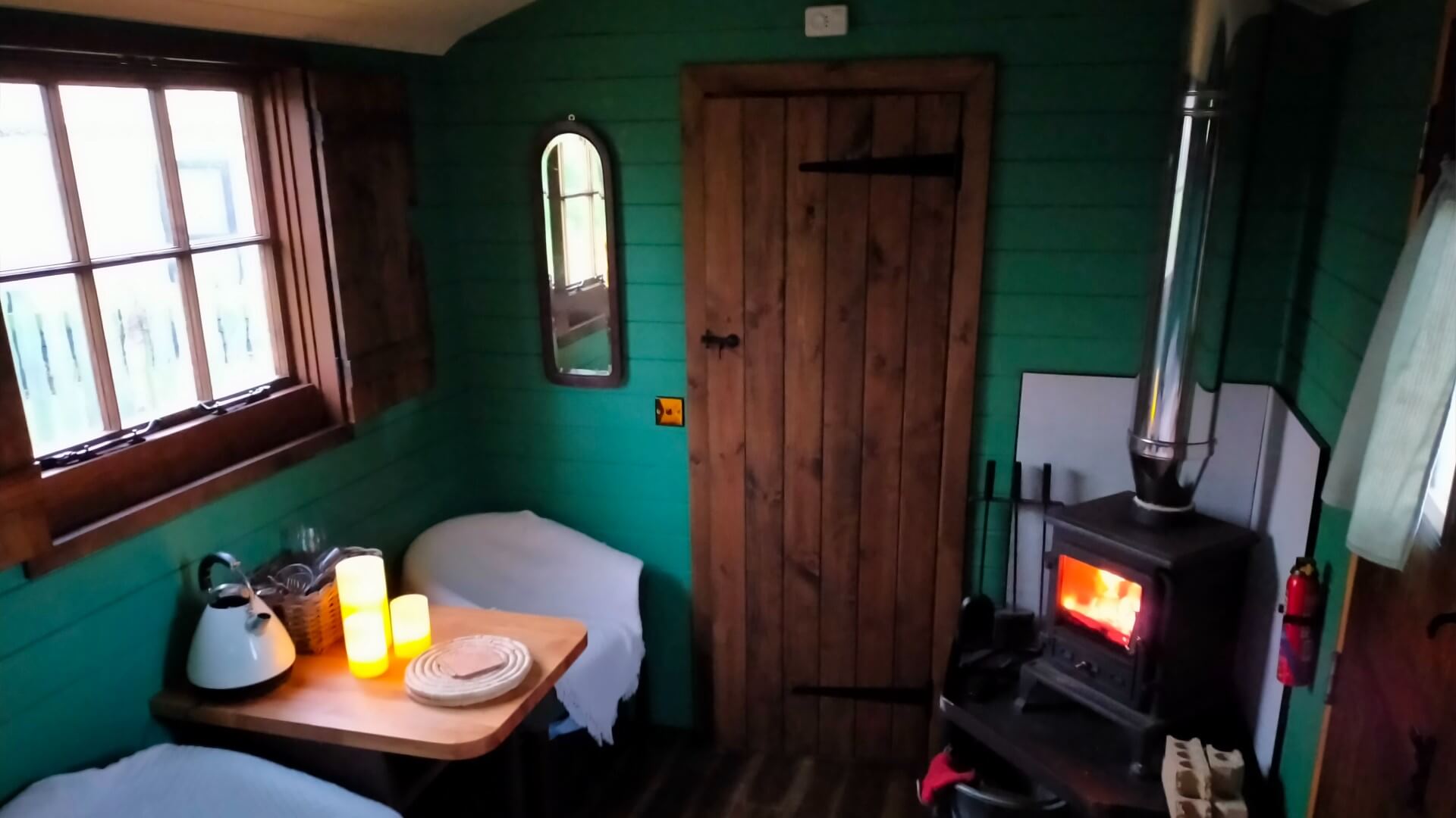 Fireplace inside Fisherman's Hut