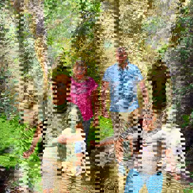 Family at Belsay Hall