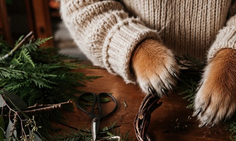 The Running Fox Wreath Making