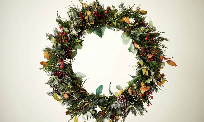 Christmas Wreath Langley Castle Event