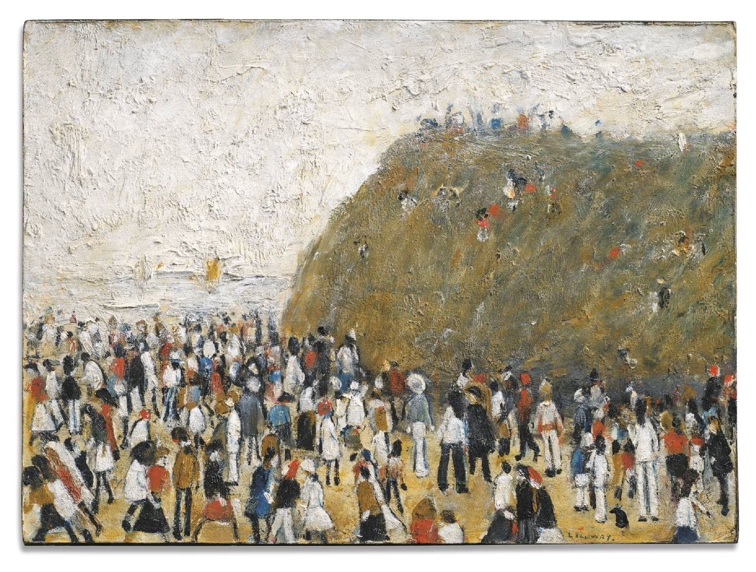 L S Lowry Beach Scene 1954 North East Museums On Behalf Of Northumberland County Council C The Estate Of L S Lowry All Rig