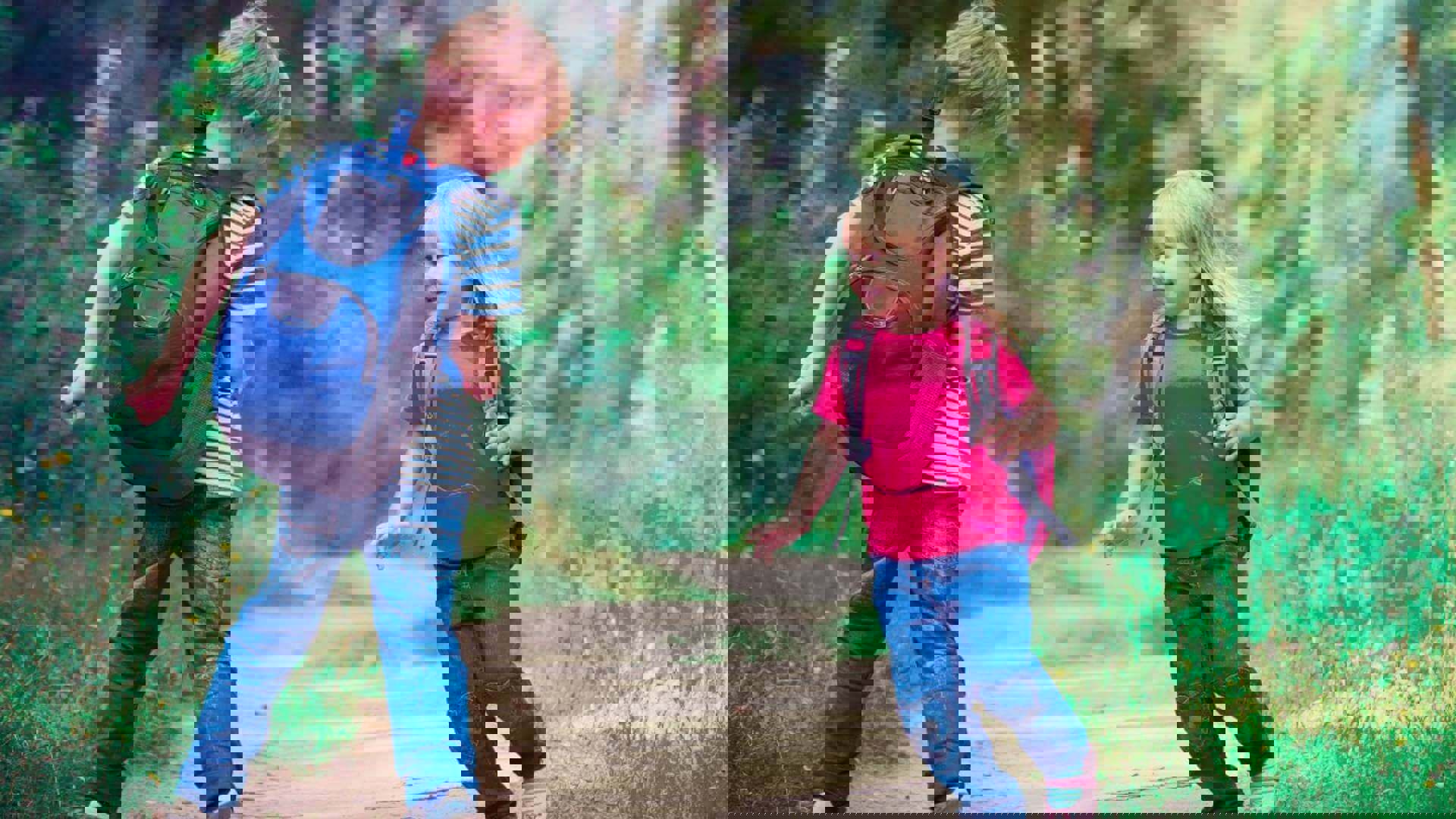 family-walks-wooden-star